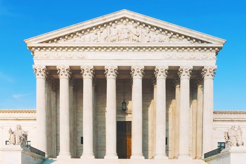Image of the front of the Supreme Court building 
