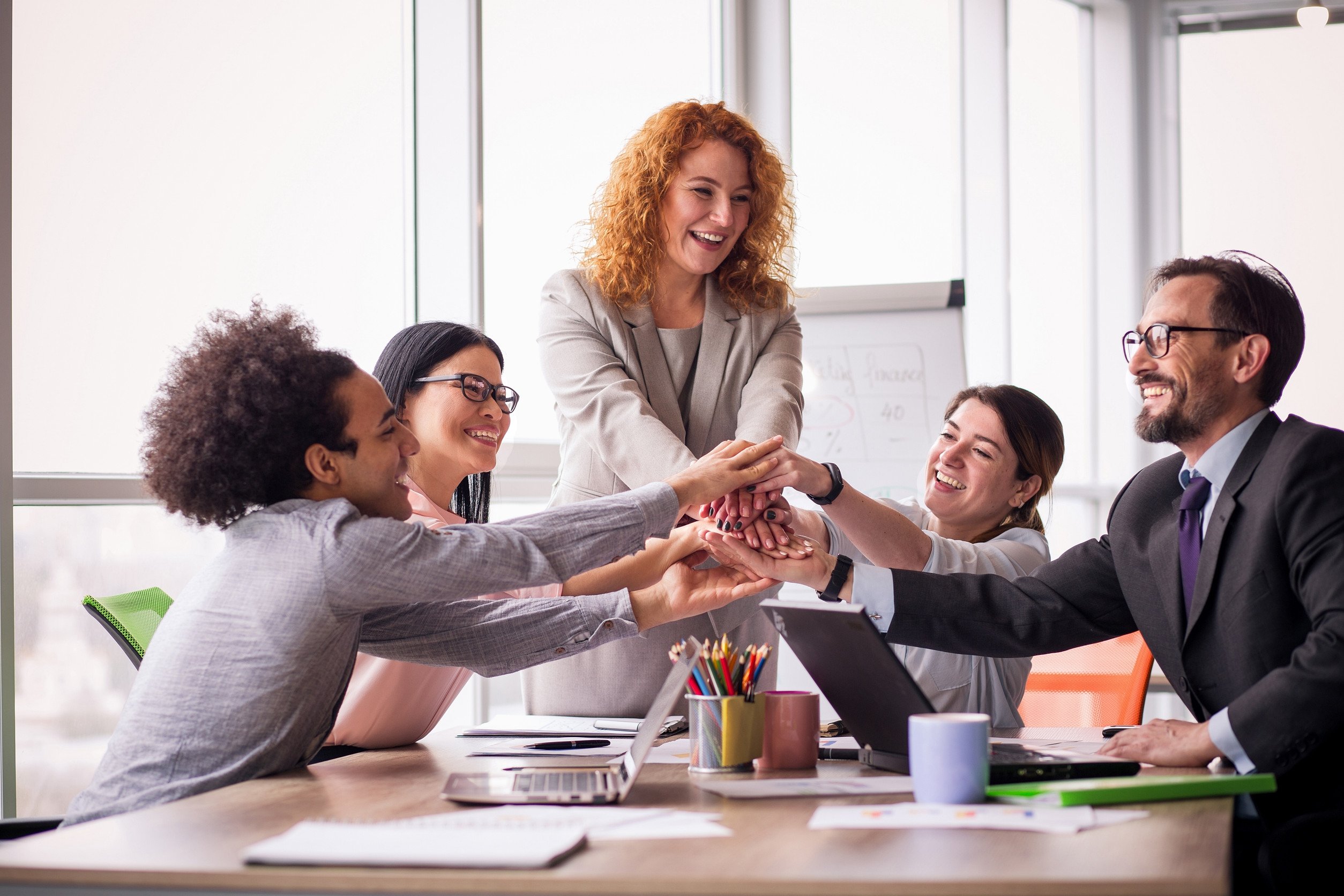 Happy and engaged employees